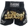 Classic Muay Thai Kick Boxing Shorts : CLS-015-Black
